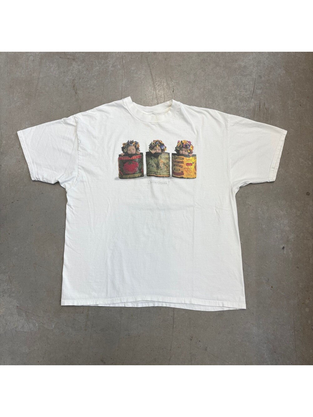 Vintage 90s Anne Geddes Photographer Promo T-Shirt Extra Extra Large White